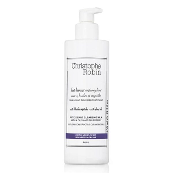 Christophe Robin Antioxidant Cleansing Milk with 4 Oils and Blueberry (400ml)