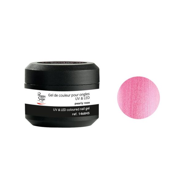 Coloured UV and LED nail gel pearly rose