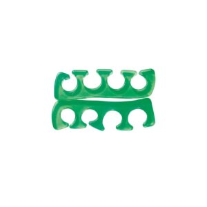 1 pair of silicone toe separators - green