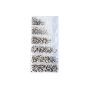 Peggy Sage Crystal nail decorations - silver