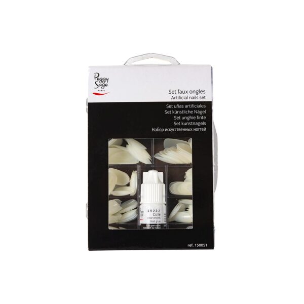 Peggy Sage Set of 200 full cover nails + glue