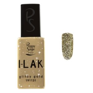 I-LAK soak off gel polish glitzy gold - 11ml