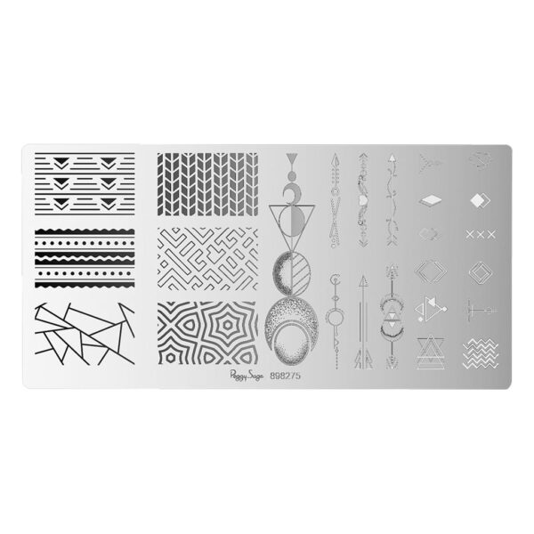 Nail Art stamping plate - Geometric