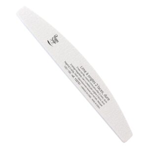 Peggy Sage 2-way half-moon nail file 100 180, white coarse