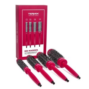 Termix Professional Hair Brushes Set Red Magenta